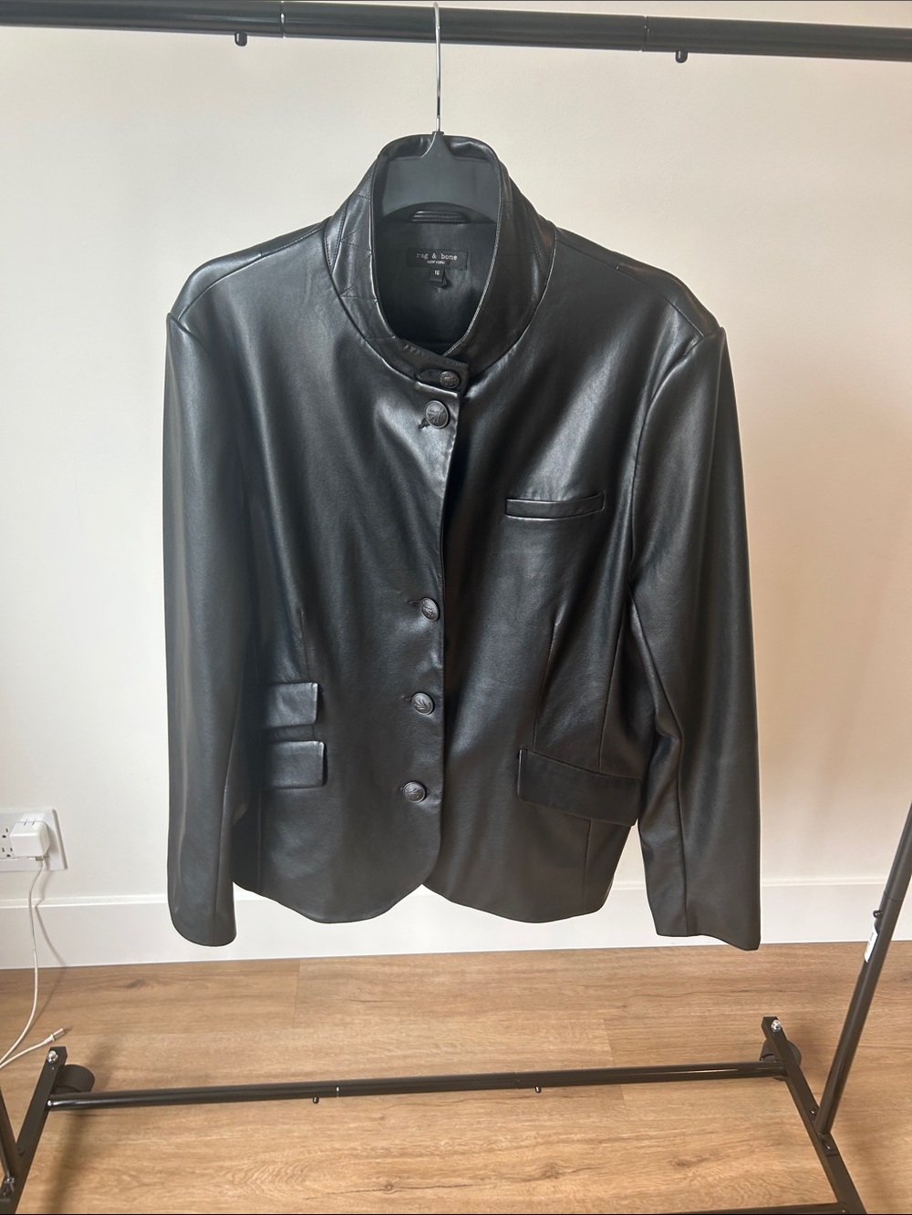 Rag & Bone vagabond leather blazer Sz 16